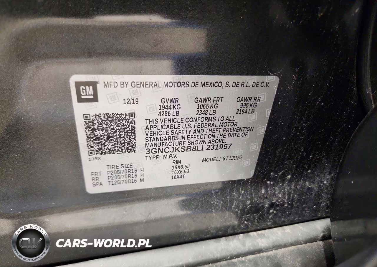 2020 Chevrolet Trax Ls VIN:3GNCJKSB8LL231957 - 13