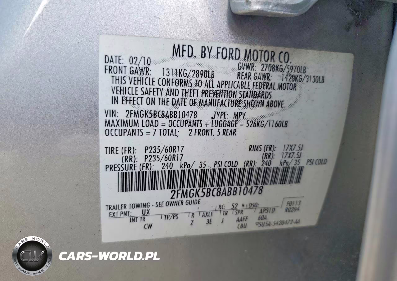 2010 Ford Flex Se VIN:2FMGK5BC8ABB10478 - 13