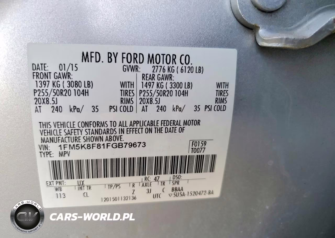 2015 Ford Explorer Limited VIN:1FM5K8F81FGB79673 - 12