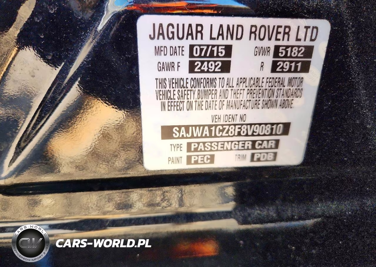 2015 Jaguar Xj VIN:SAJWA1CZ8F8V90810 - 12