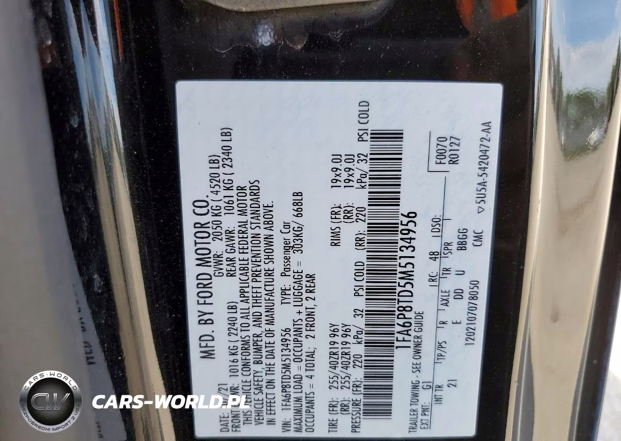 2021 Ford Mustang VIN:1FA6P8TD5M5134956 - 12