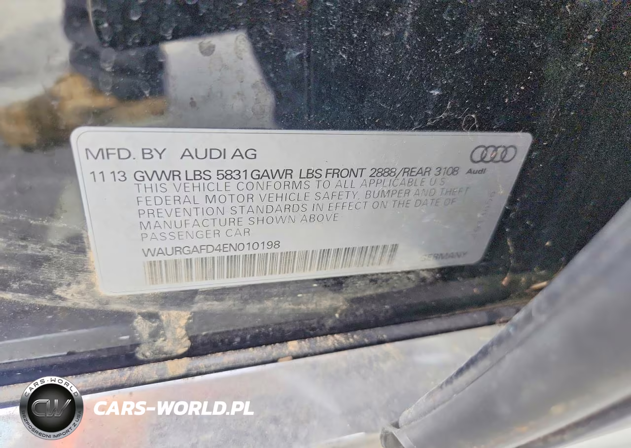 2014 Audi A8 L Quattro VIN:WAURGAFD4EN010198 - 12