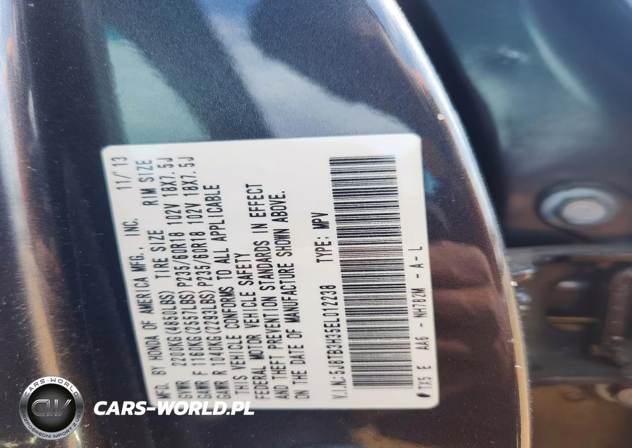 2014 Acura Rdx VIN:5J8TB3H35EL012238 - 13