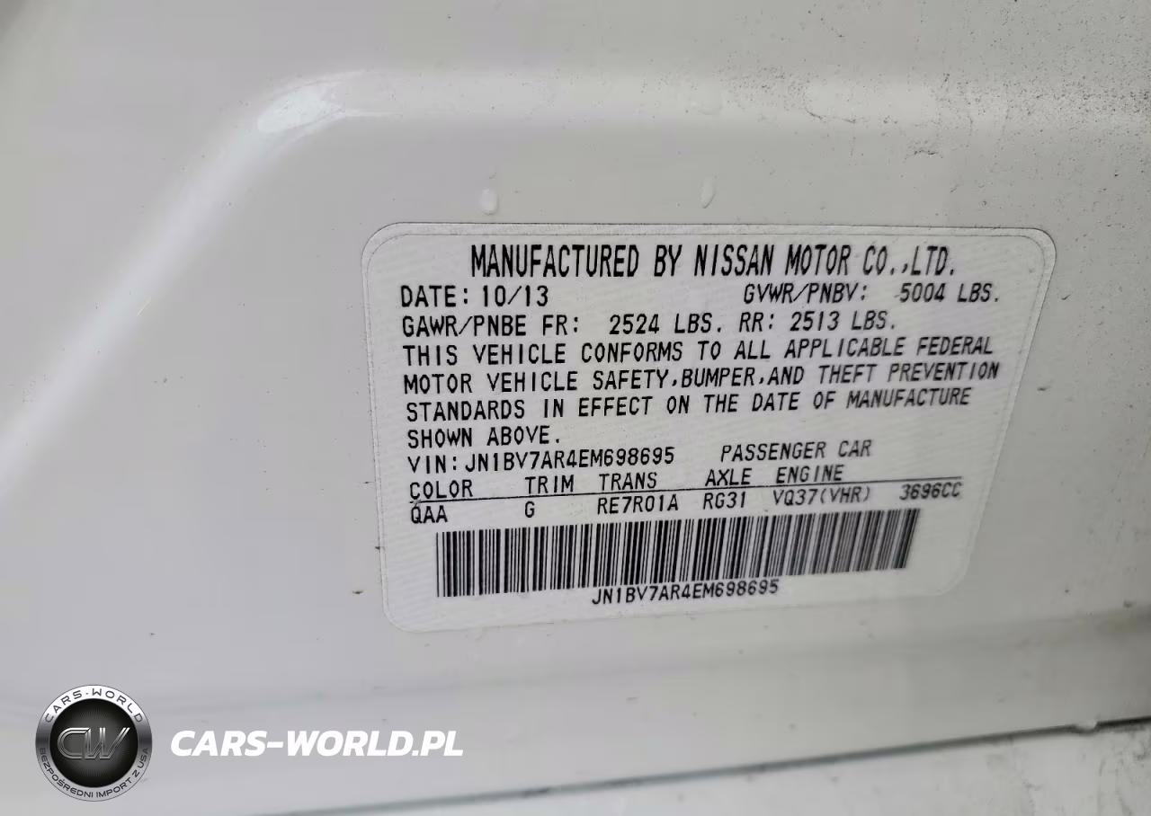 2014 Infiniti Q50 Sport VIN:JN1BV7AR4EM698695 - 12