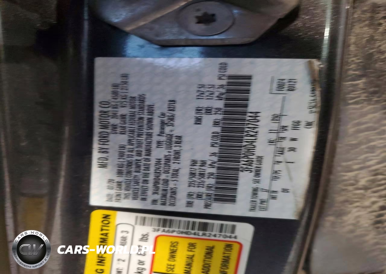 2020 Ford Fusion Se VIN:3FA6P0HD4LR247044 - 13