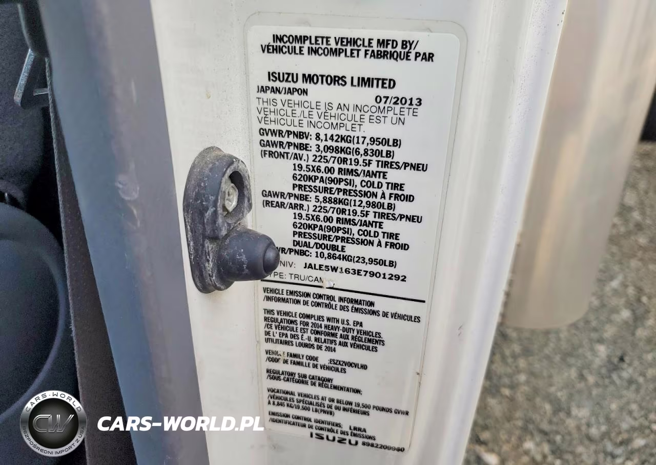2014 Isuzu Nqr Refrigerated Box Truck VIN:JALE5W163E7901292 - 13