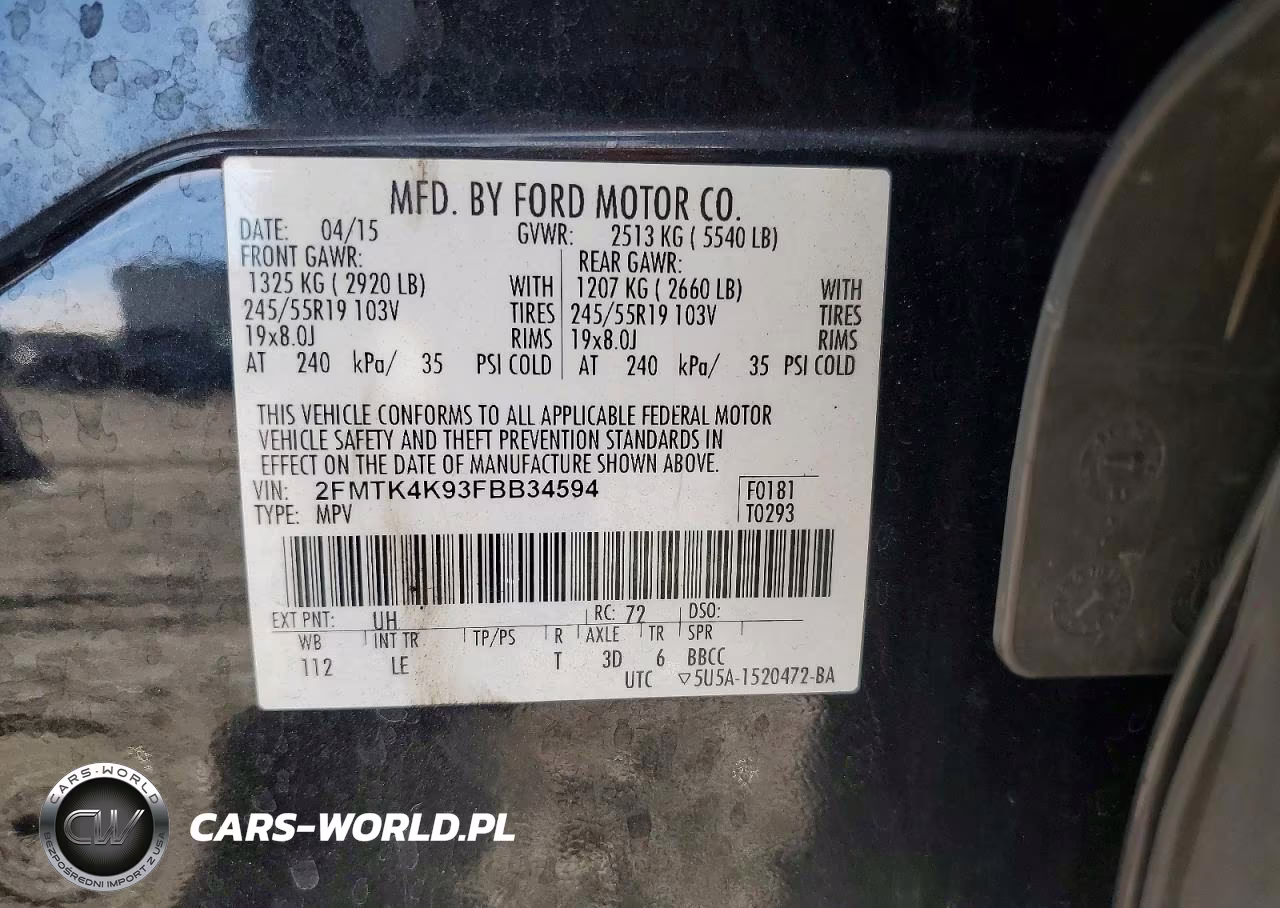2015 Ford Edge Titanium VIN:2FMTK4K93FBB34594 - 13