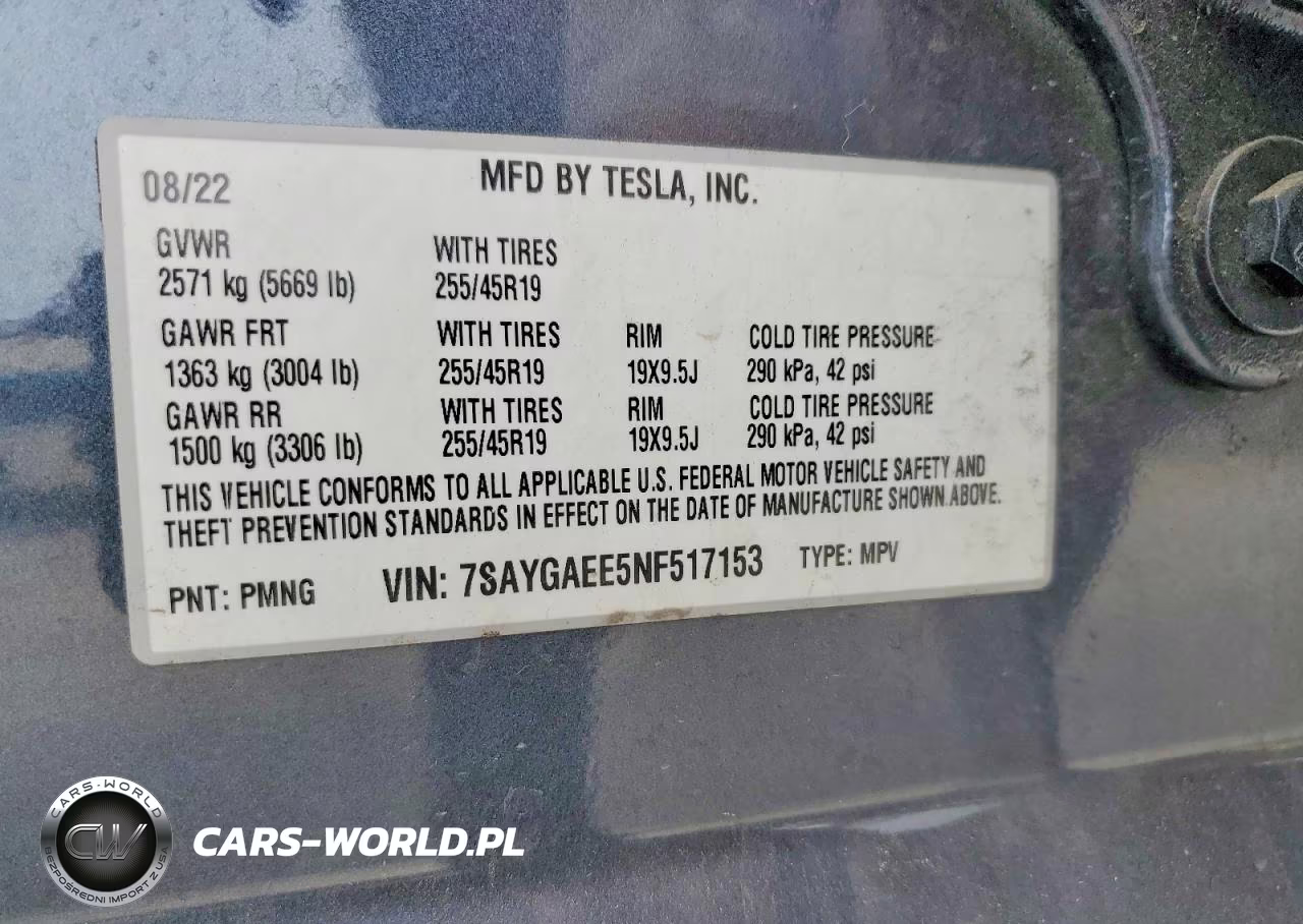 2022 Tesla Model Y VIN:7SAYGAEE5NF517153 - 12