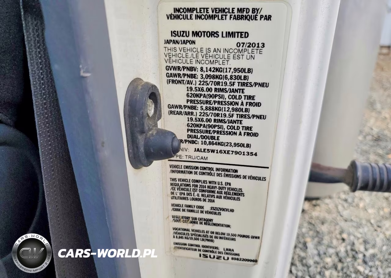 2014 Isuzu Nqr Refrigerated Box Truck VIN:JALE5W16XE7901354 - 13