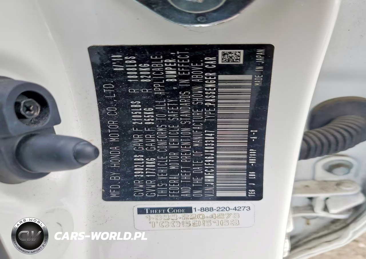2018 Honda Civic Touring VIN:JHMFC1F96JX033847 - 13