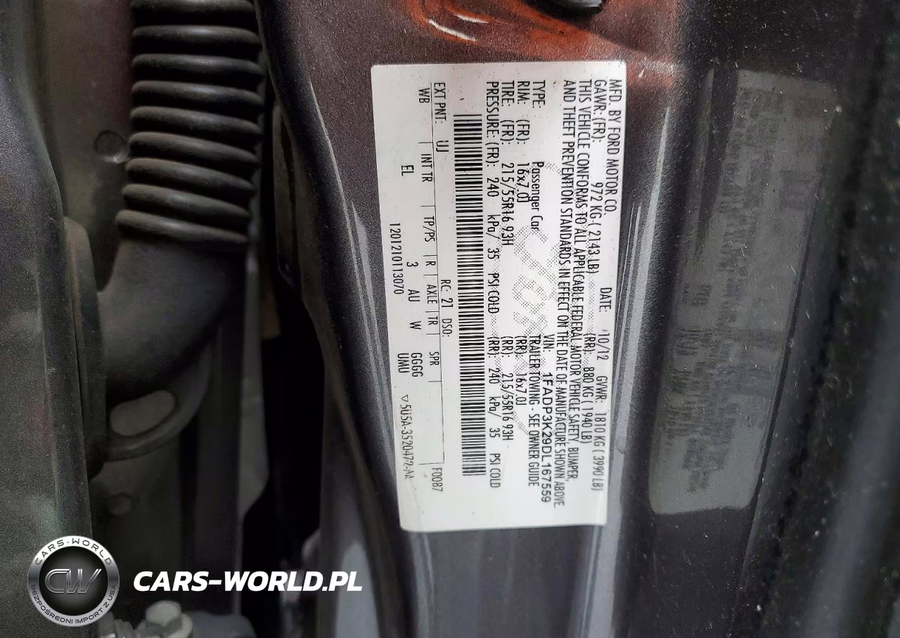 2013 Ford Focus Se VIN:1FADP3K29DL167559 - 12