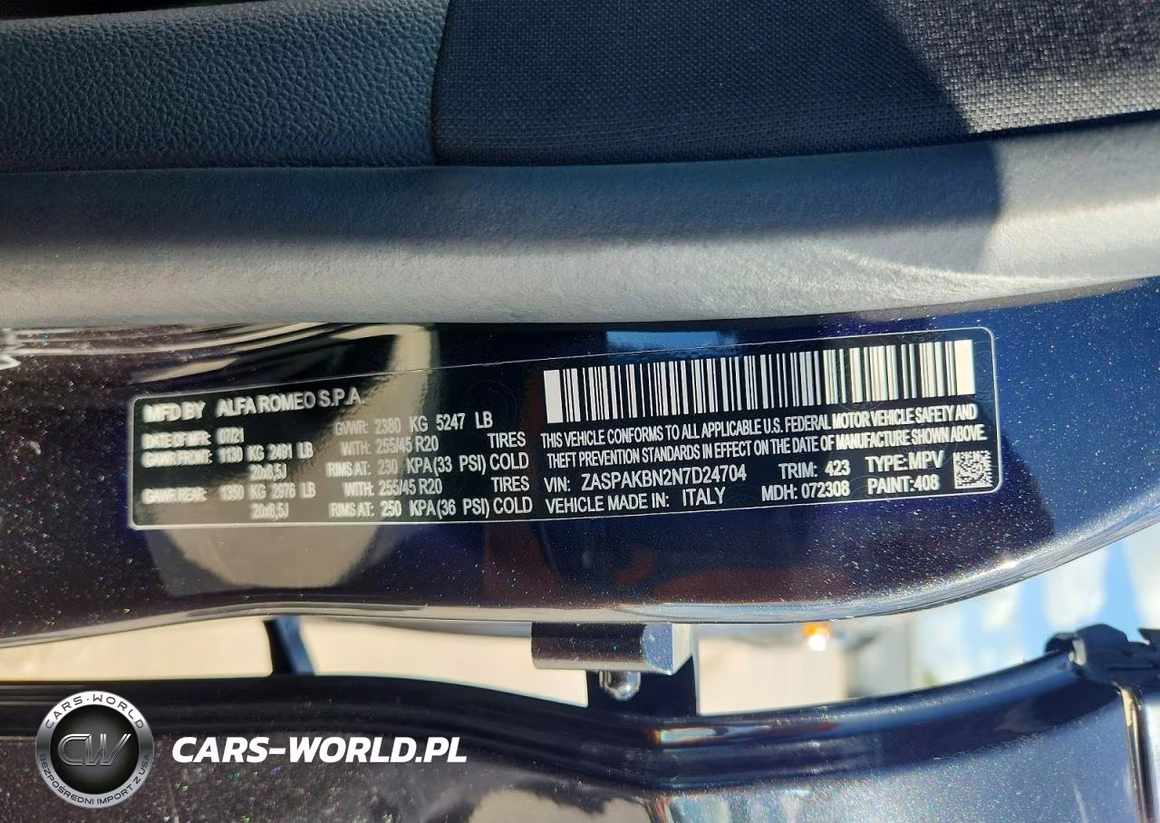 2022 Alfa Romeo Stelvio Ti VIN:ZASPAKBN2N7D24704 - 13