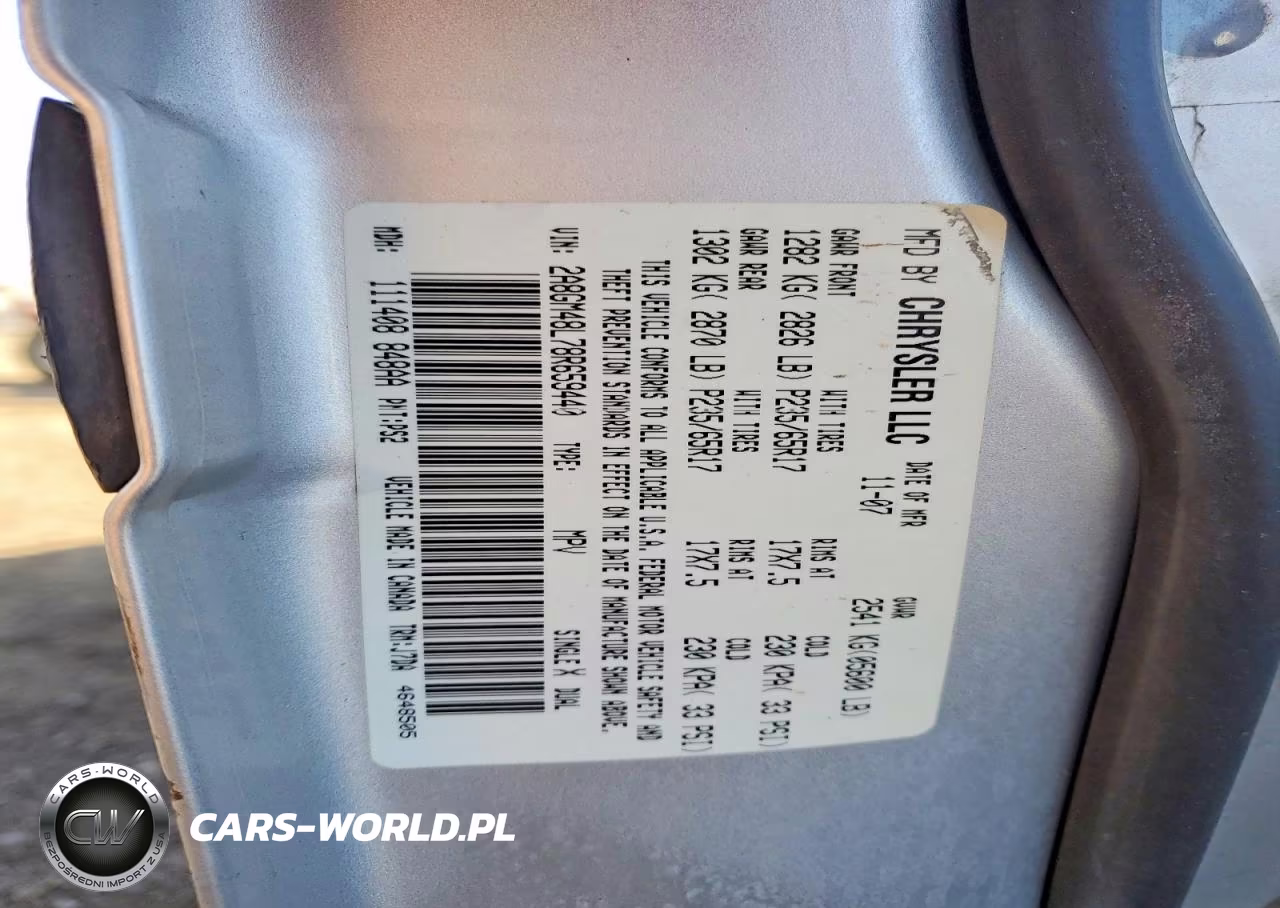 2008 Chrysler Pacifica Lx VIN:2A8GM48L78R659440 - 13