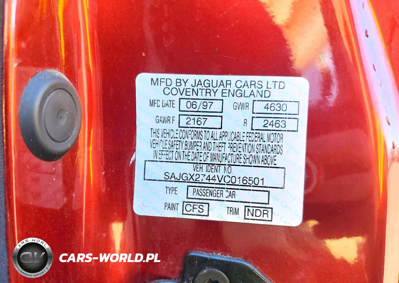 1997 Jaguar Xk8 VIN:SAJGX2744VC016501 - 12
