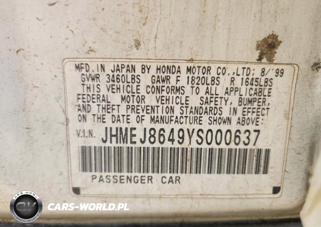 2000 Honda Civic Ex VIN:JHMEJ8649YS000637 - 13