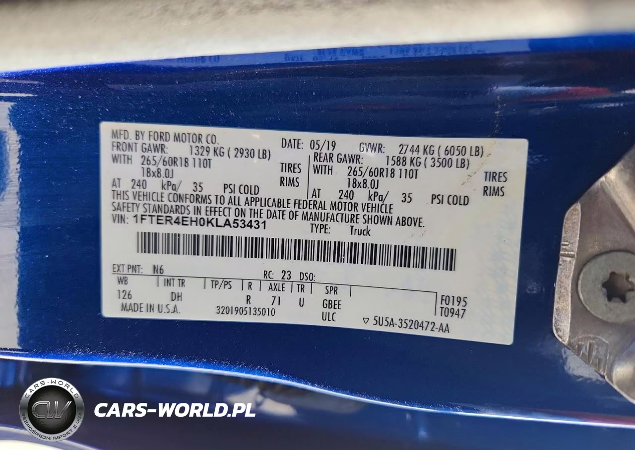 2019 Ford Ranger Xl VIN:1FTER4EH0KLA53431 - 12