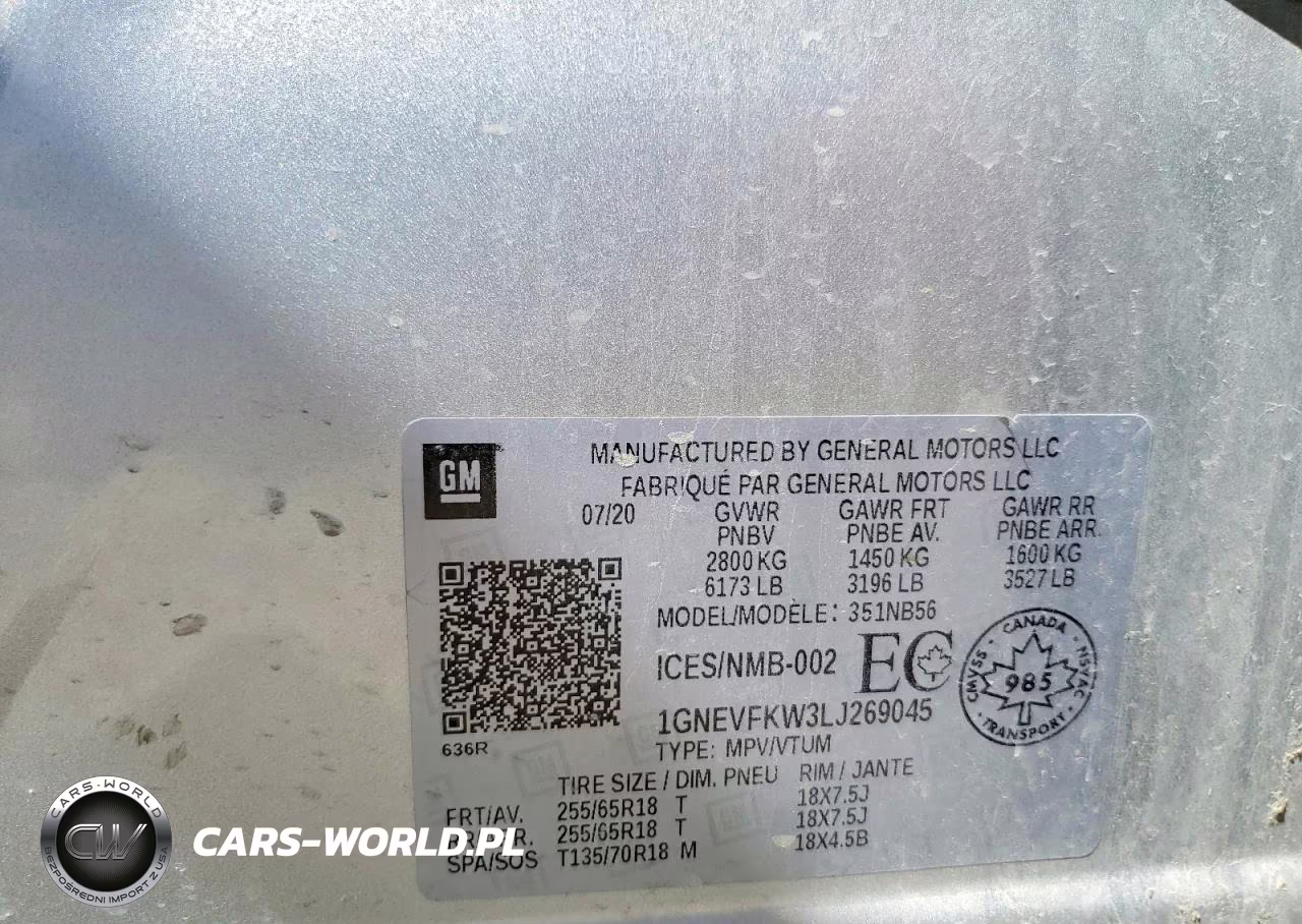 2020 Chevrolet Traverse Ls VIN:1GNEVFKW3LJ269045 - 13