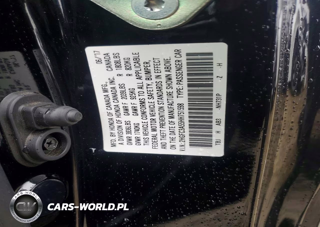 2017 Honda Civic Si VIN:2HGFC3A55HH751598 - 12