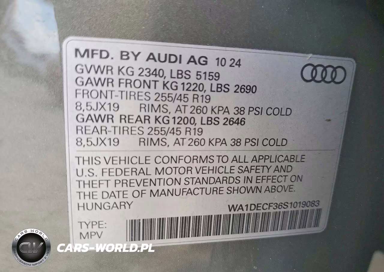 2025 Audi Q3 Premium S Line 45 VIN:WA1DECF36S1019083 - 13