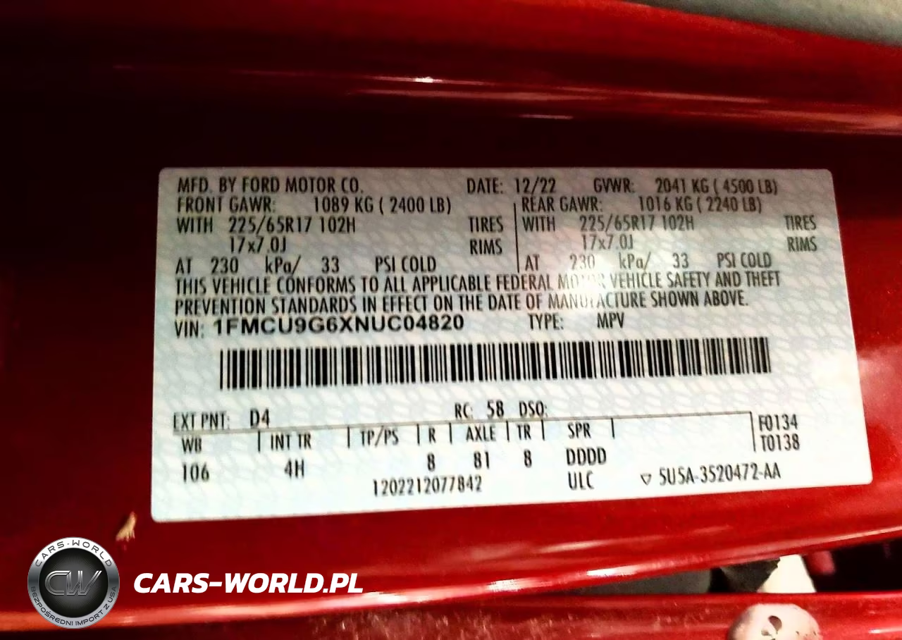 2022 Ford Escape Se VIN:1FMCU9G6XNUC04820 - 13