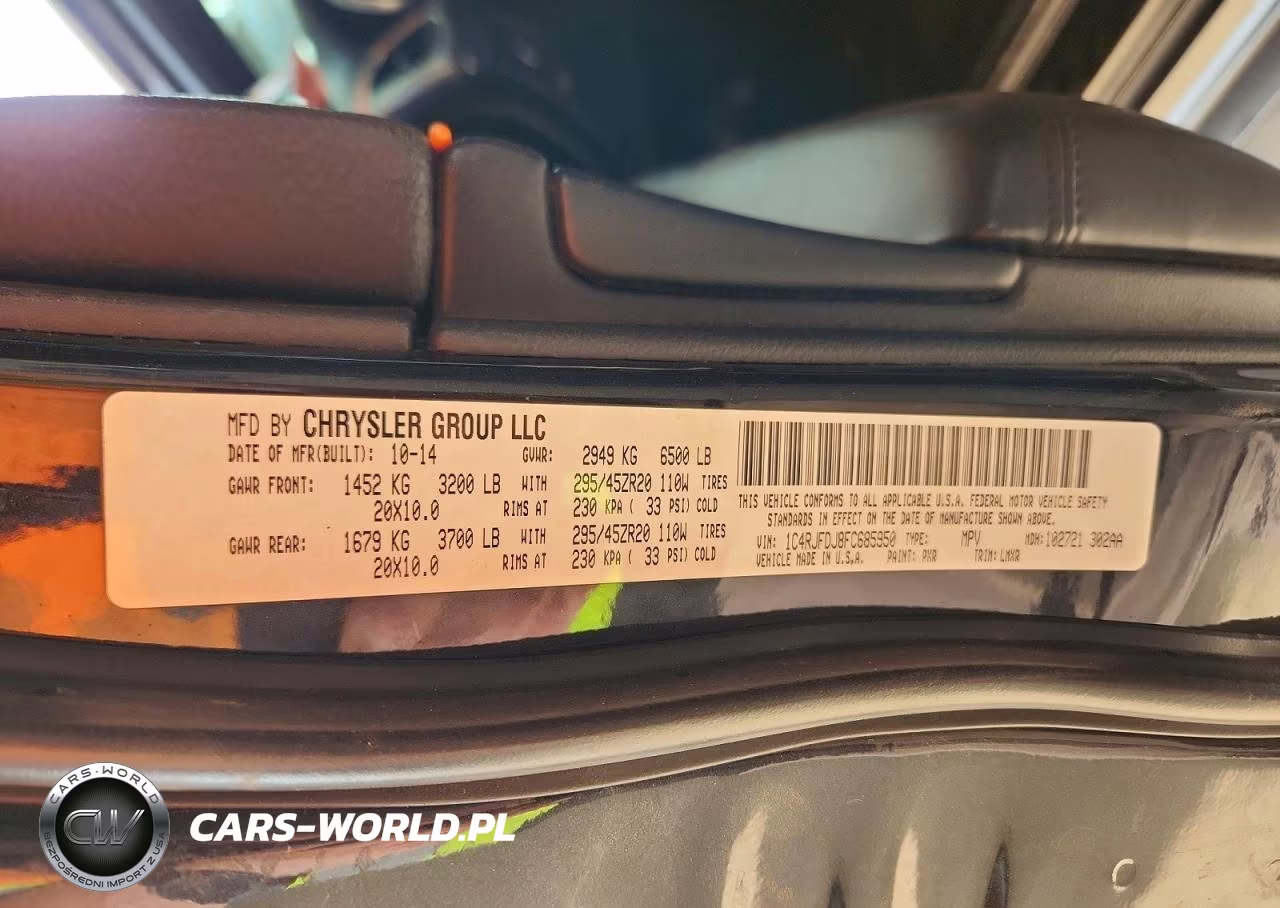 2015 Jeep Grand Cherokee Srt-8 VIN:1C4RJFDJ8FC685950 - 13