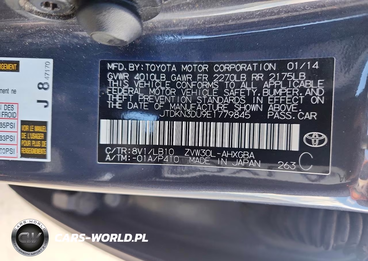 2014 Toyota Prius Four VIN:JTDKN3DU9E1779845 - 12