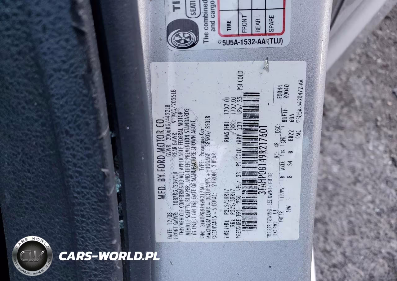 2009 Ford Fusion Sel VIN:3FAHP08149R217601 - 12