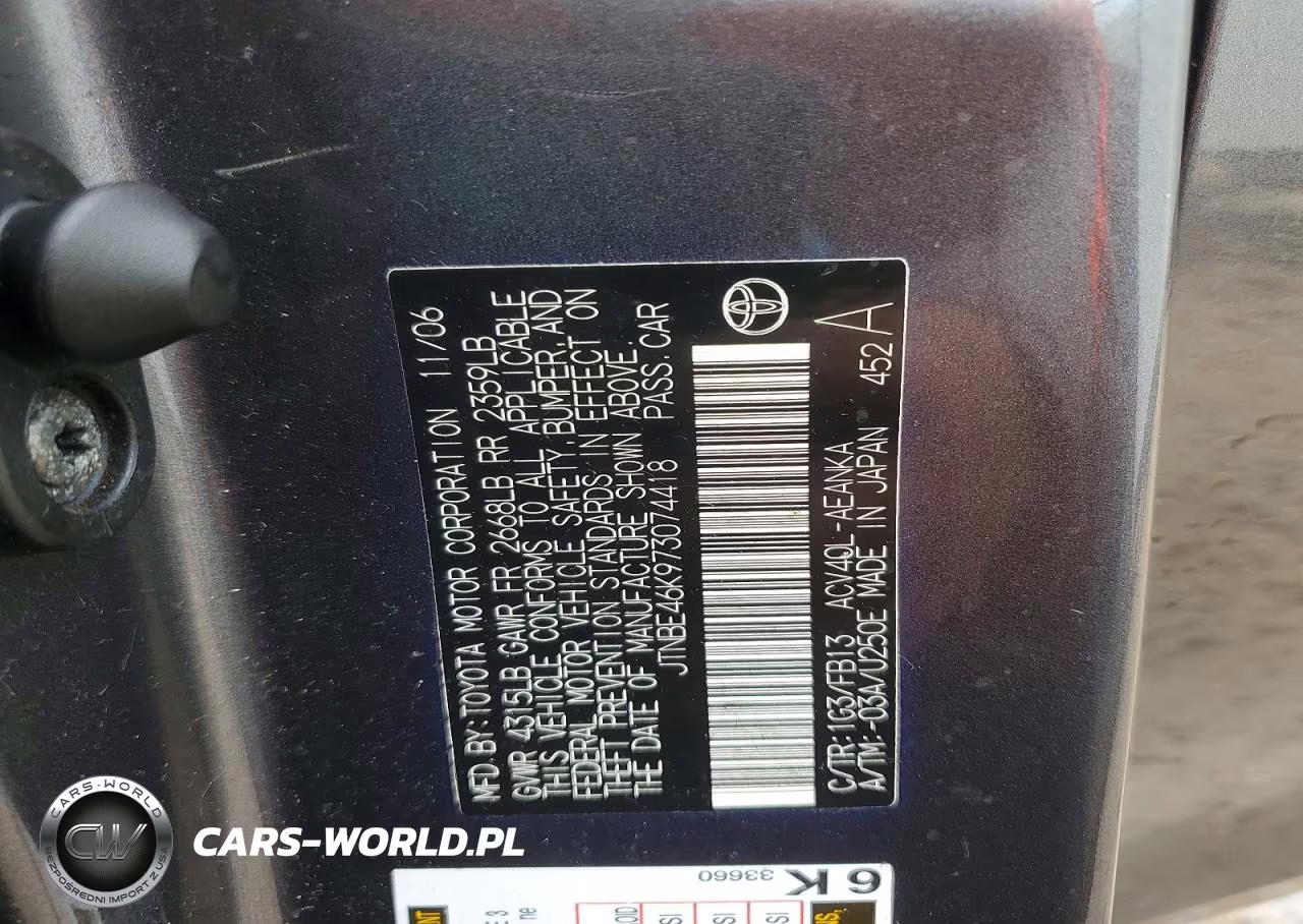 2007 Toyota Camry Ce VIN:JTNBE46K973074418 - 12