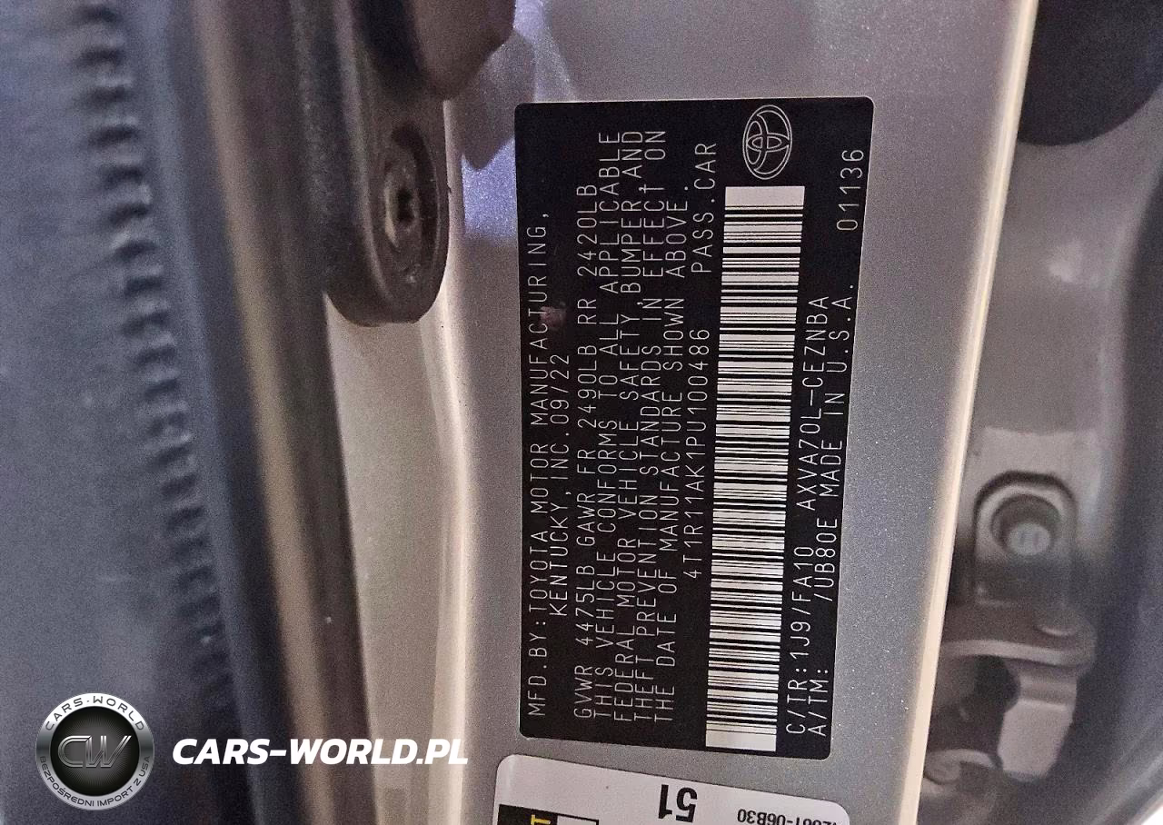 2023 Toyota Camry Le VIN:4T1R11AK1PU100486 - 12
