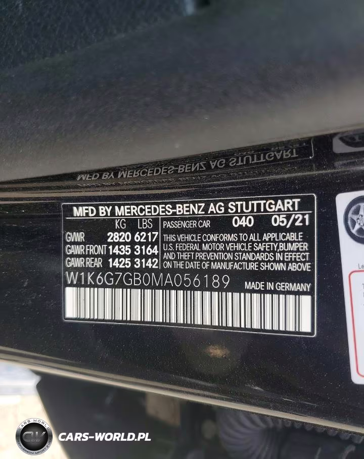 2021 Mercedes-Benz S 580 4Matic VIN:W1K6G7GB0MA056189 - 12