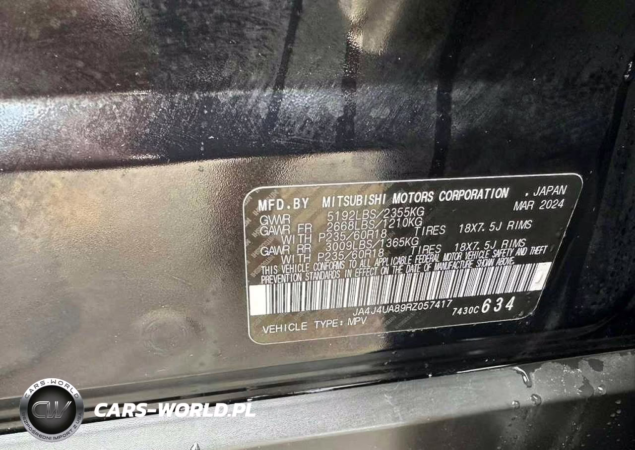 2024 Mitsubishi Outlander Es VIN:JA4J4UA89RZ057417 - 10