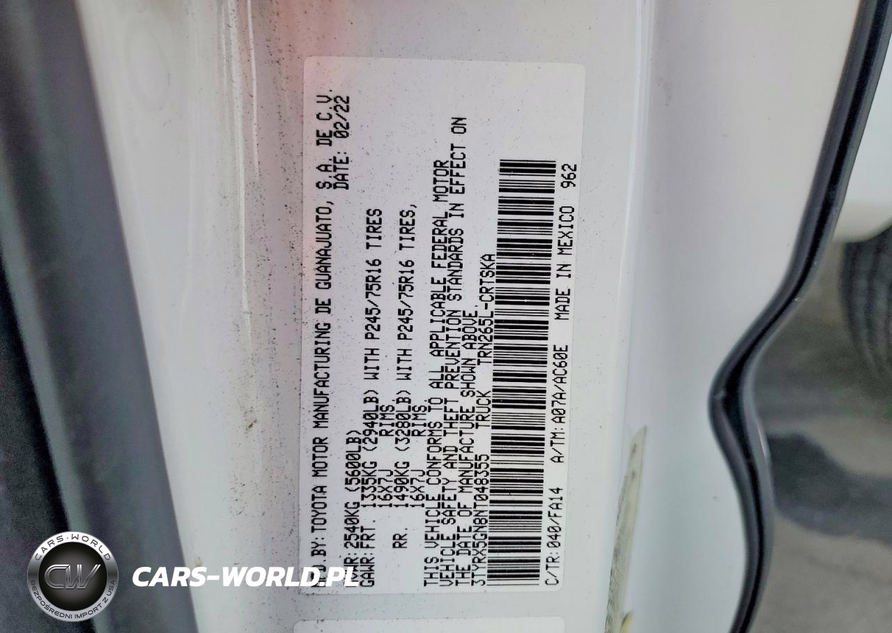 2022 Toyota Tacoma Access Cab VIN:3TYRX5GN8NT048355 - 13