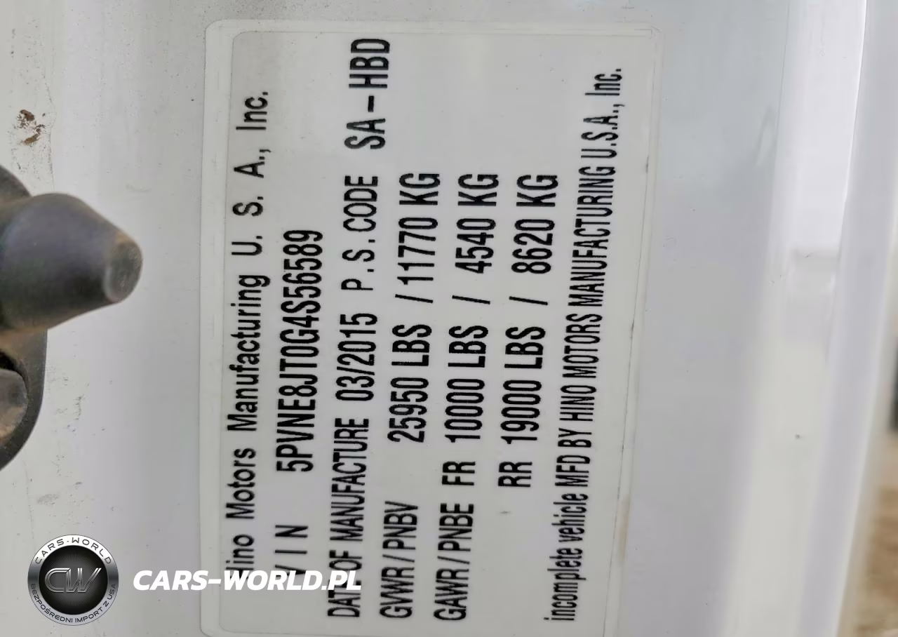 2016 Hino 258-268 VIN:5PVNE8JT0G4S56589 - 10