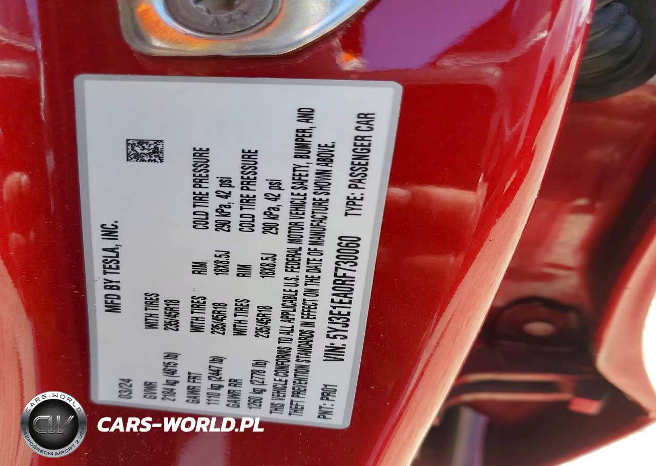 2024 Tesla Model 3 VIN:5YJ3E1EA0RF730060 - 12