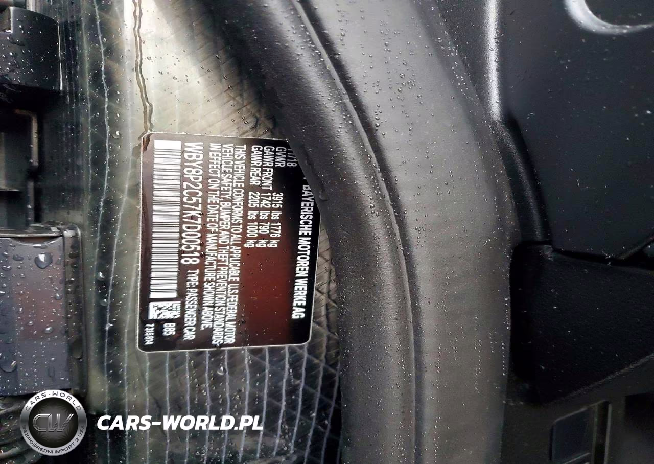 2019 BMW I3 Bev VIN:WBY8P2C57K7D00518 - 14