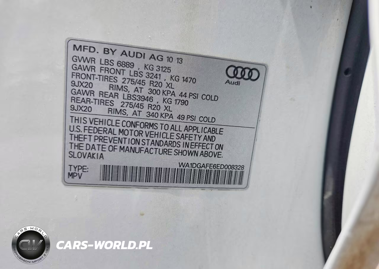 2014 Audi Q7 Prestige VIN:WA1DGAFE6ED008328 - 13