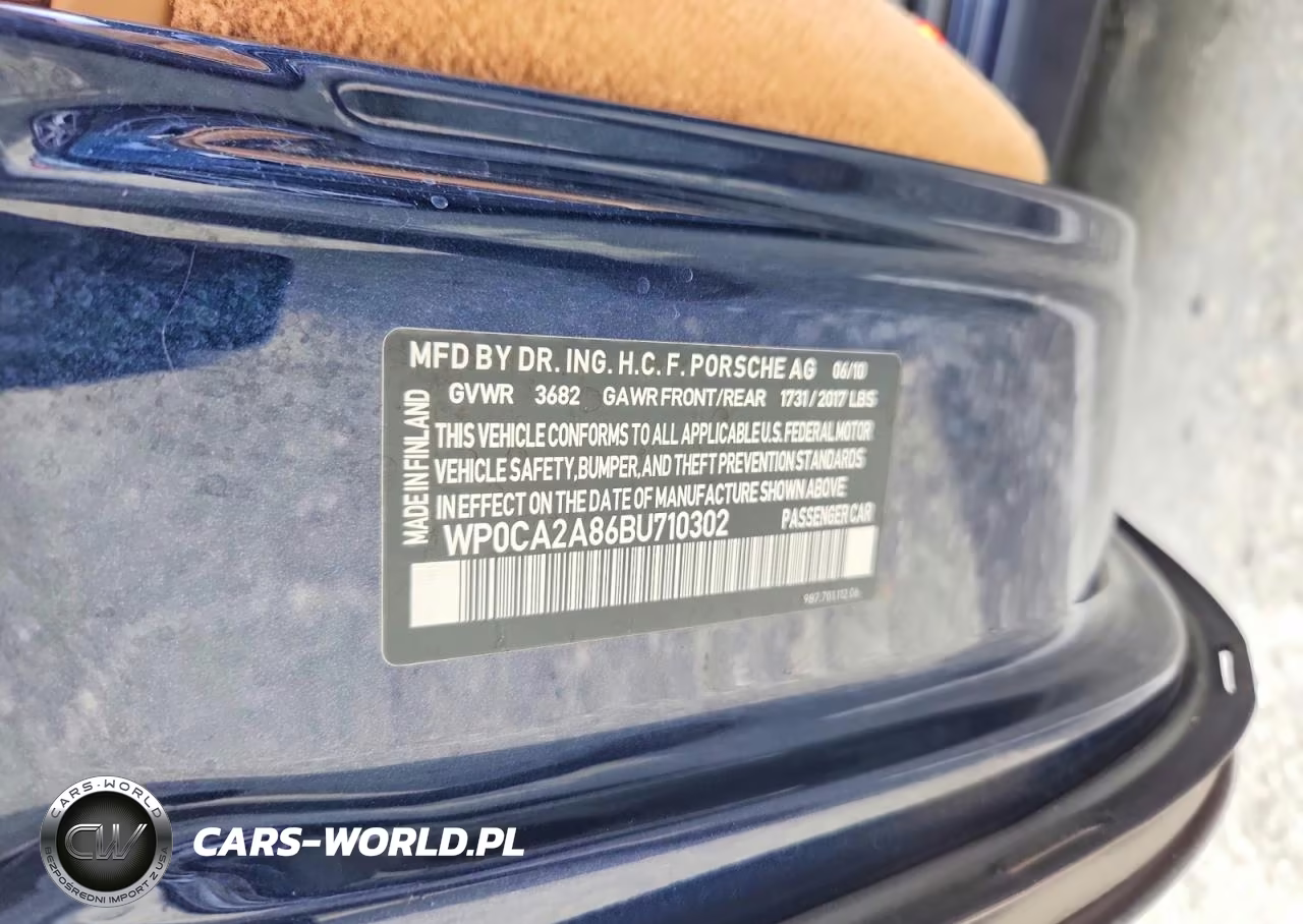 2011 Porsche Boxster VIN:WP0CA2A86BU710302 - 12