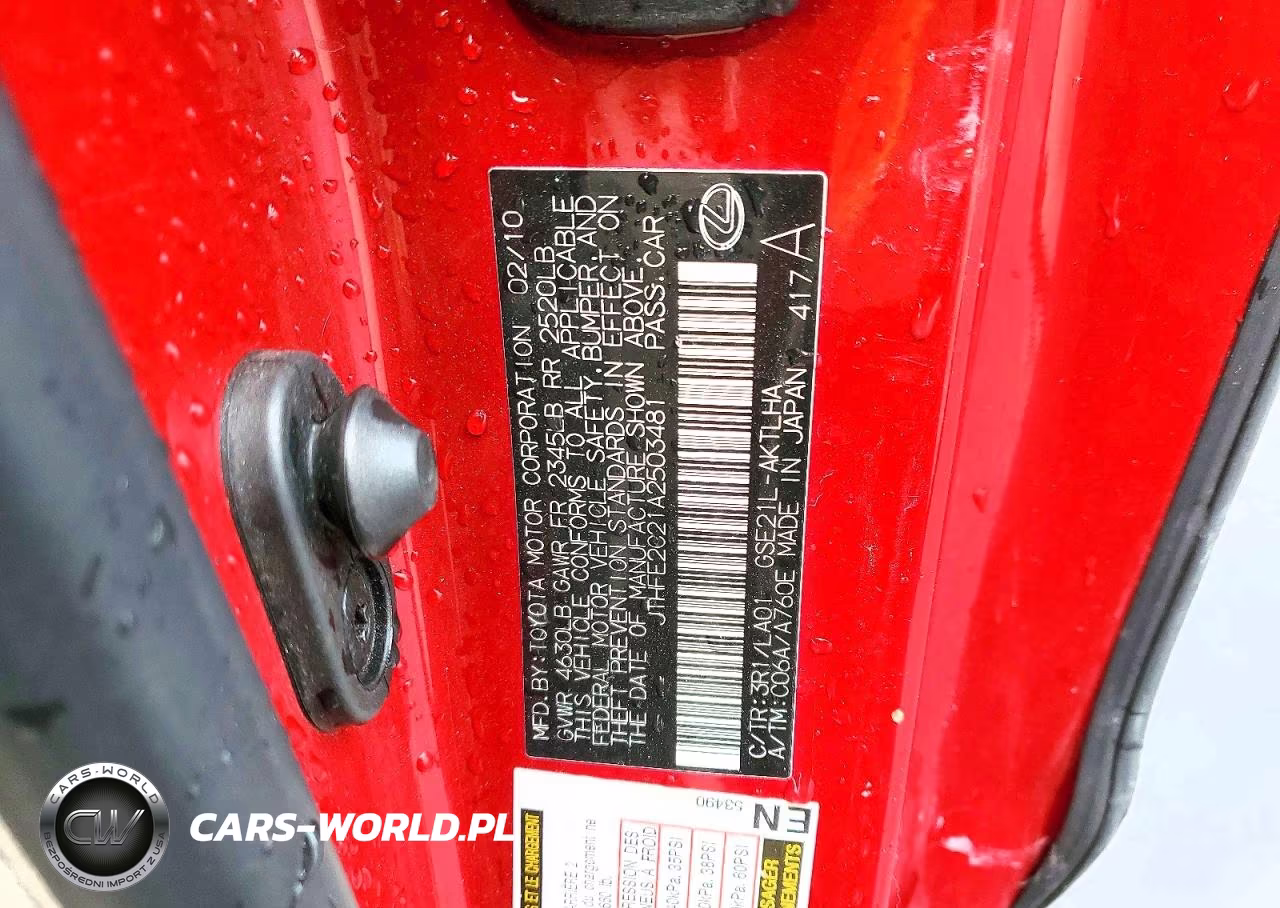 2010 Lexus Is 350 VIN:JTHFE2C21A2503481 - 13