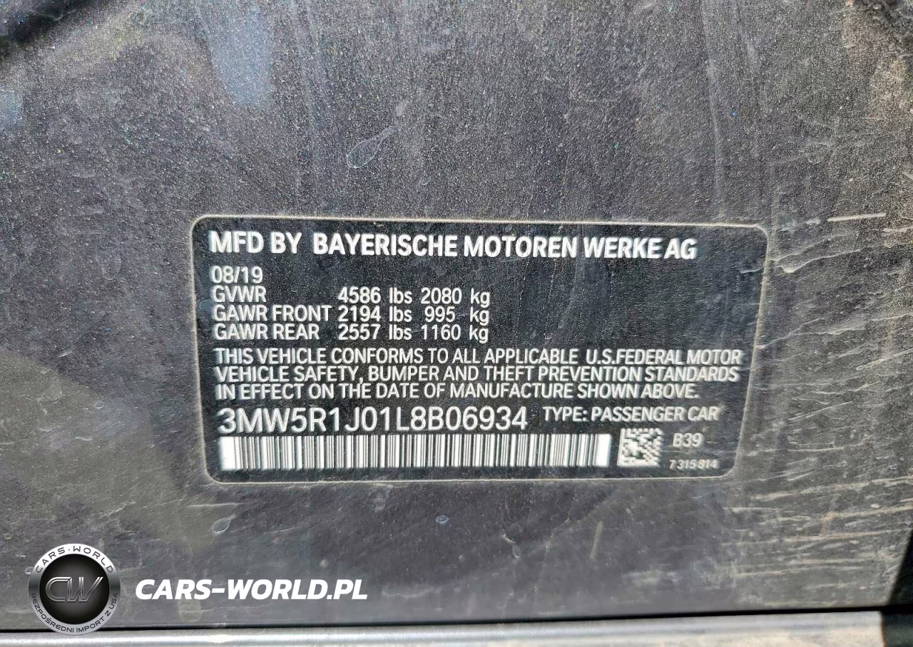 2020 BMW 330I VIN:3MW5R1J01L8B06934 - 12