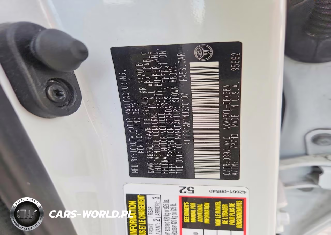 2022 Toyota Camry Xle VIN:4T1F31AK1NU570107 - 12