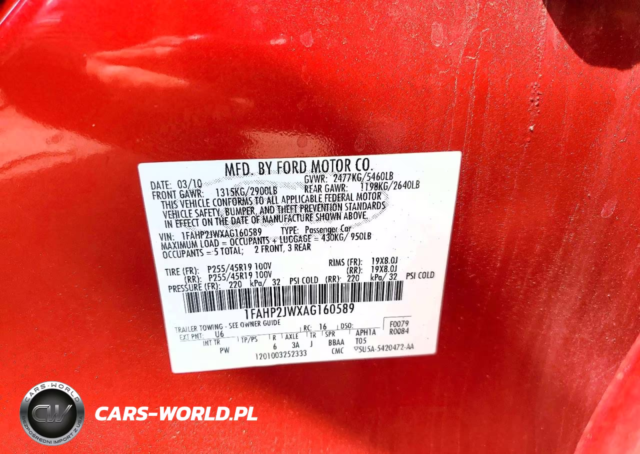 2010 Ford Taurus Limited VIN:1FAHP2JWXAG160589 - 12