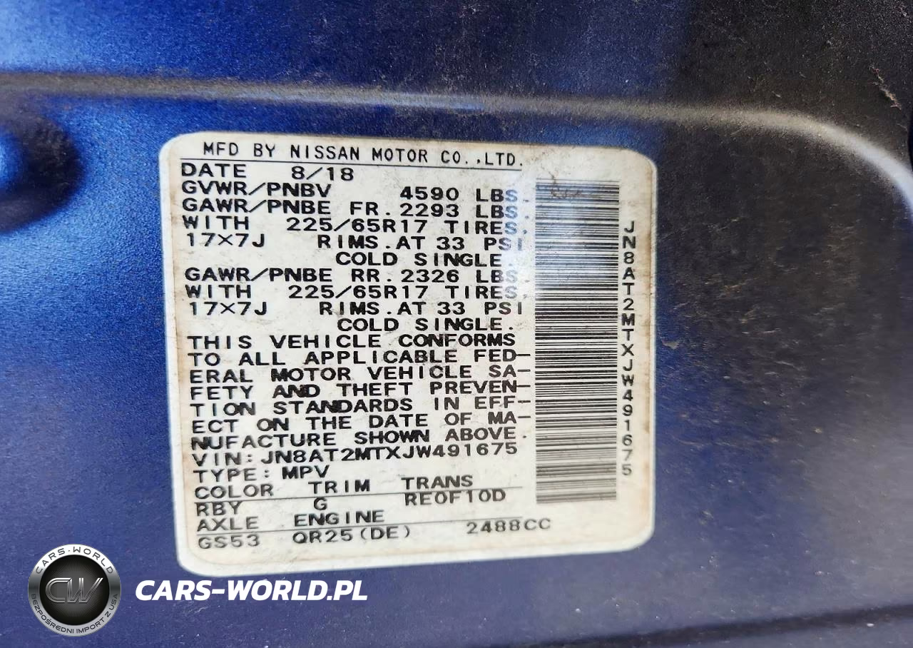 2018 Nissan Rogue Sv VIN:JN8AT2MTXJW491675 - 13
