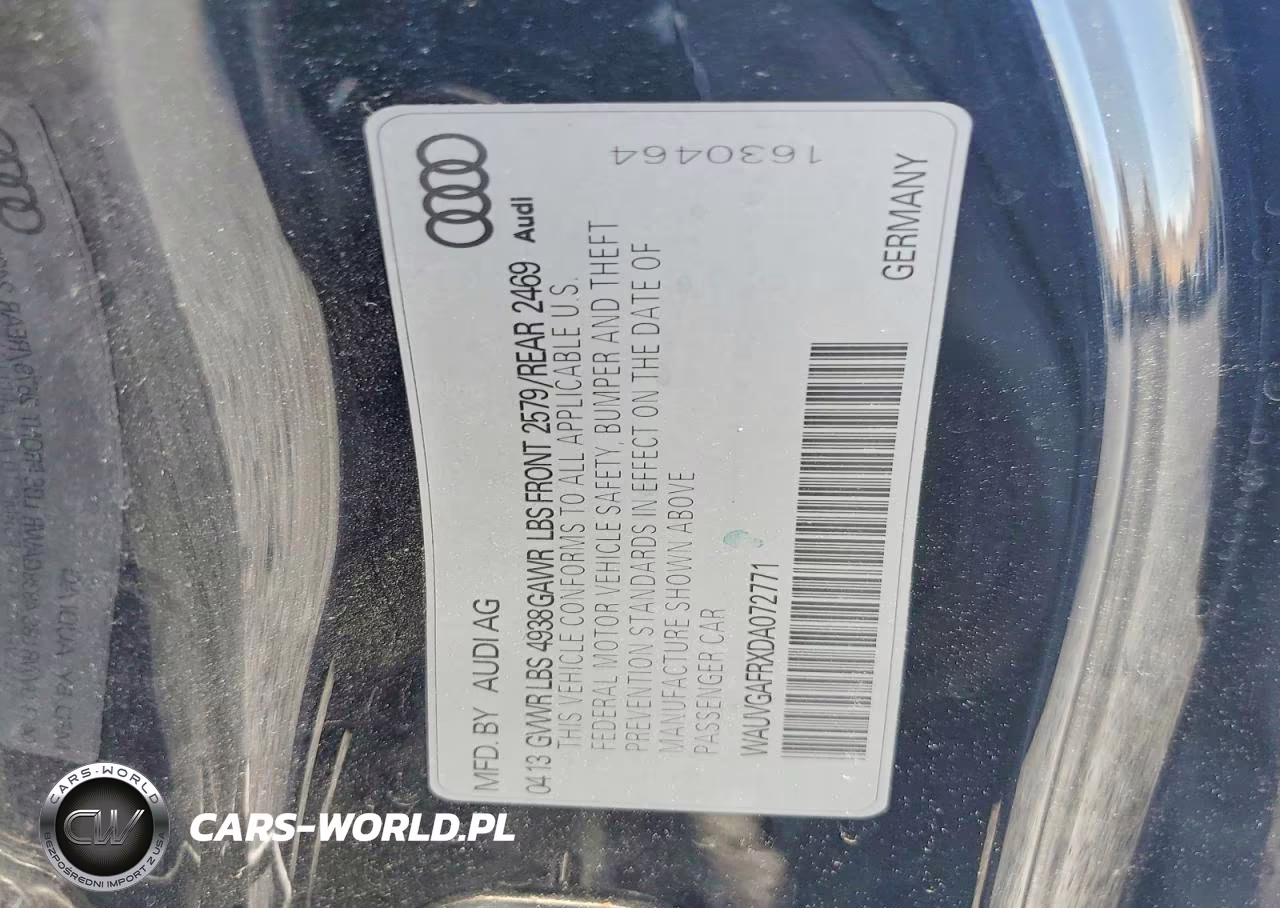 2013 Audi S5 Prestige VIN:WAUVGAFRXDA072771 - 12