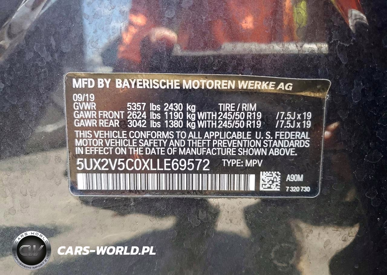 2020 BMW X4 xDrivem40I VIN:5UX2V5C0XLLE69572 - 13