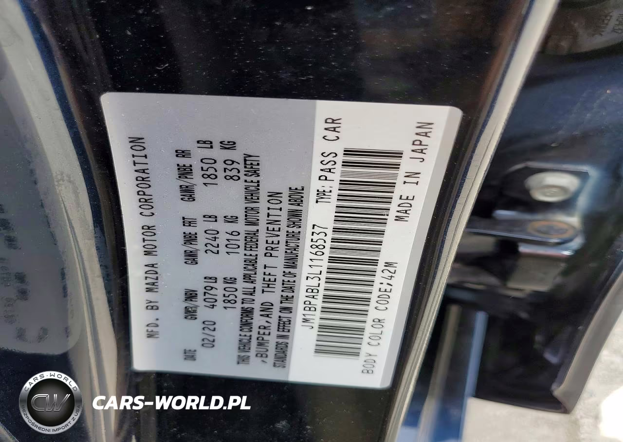2020 Mazda Mazda3 VIN:JM1BPABL3L1168537 - 12