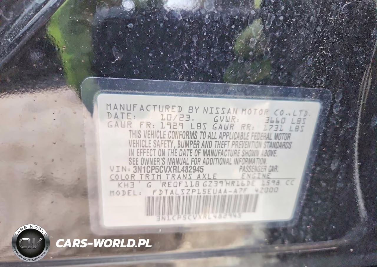 2024 Nissan Kicks Sv VIN:3N1CP5CVXRL482945 - 13