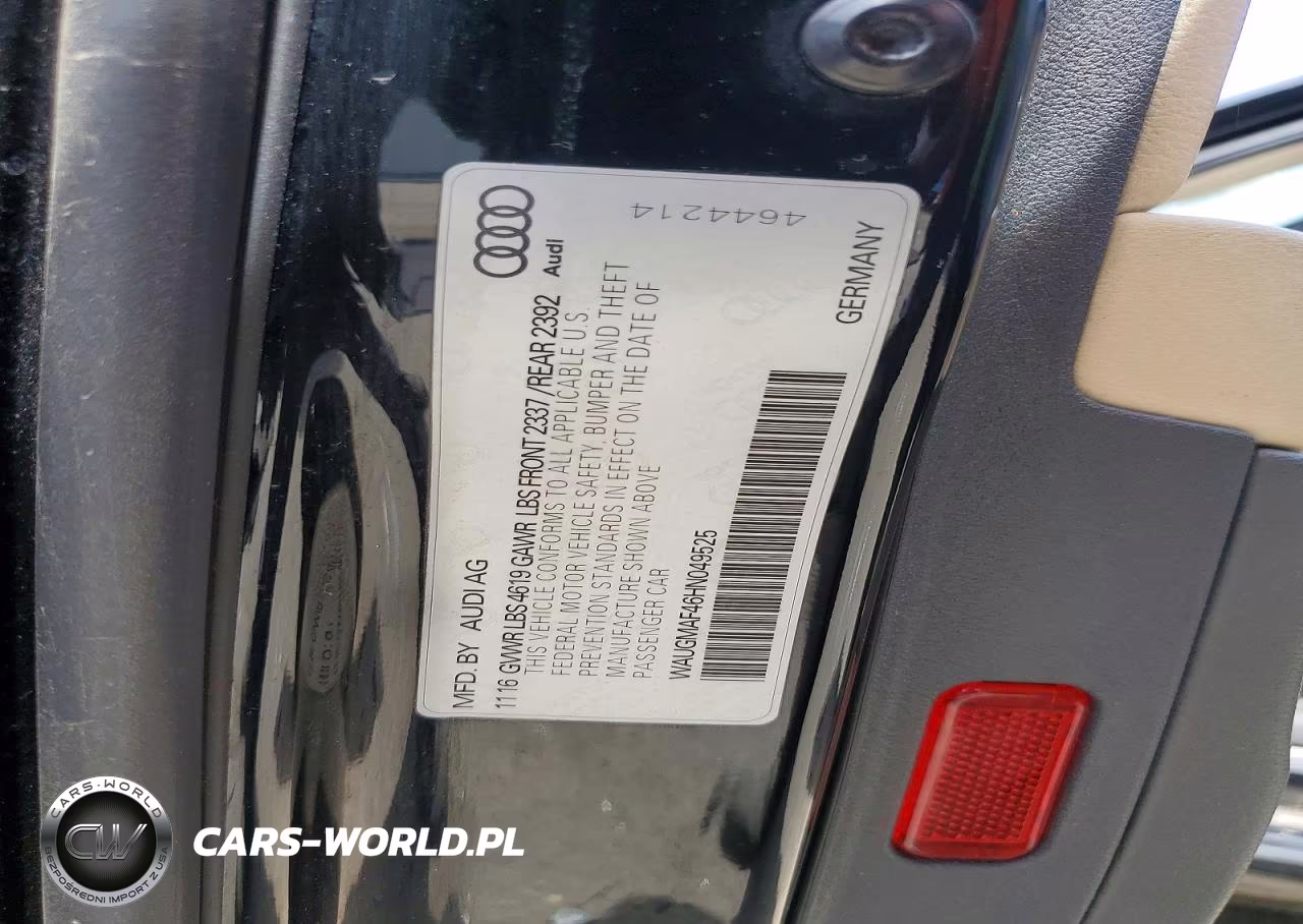 2017 Audi A4 Ultra Premium VIN:WAUGMAF46HN049525 - 12