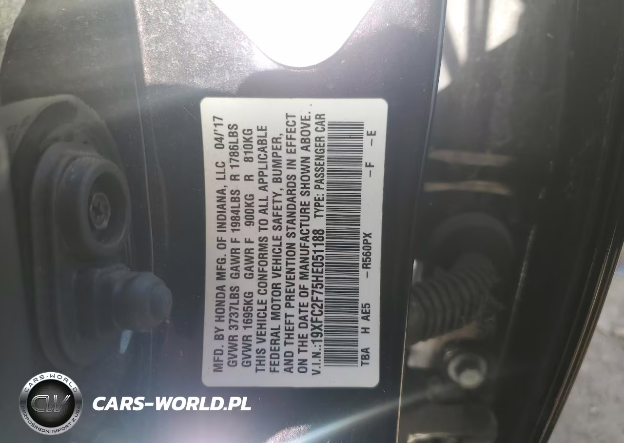 2017 Honda Civic Ex VIN:19XFC2F75HE051188 - 13