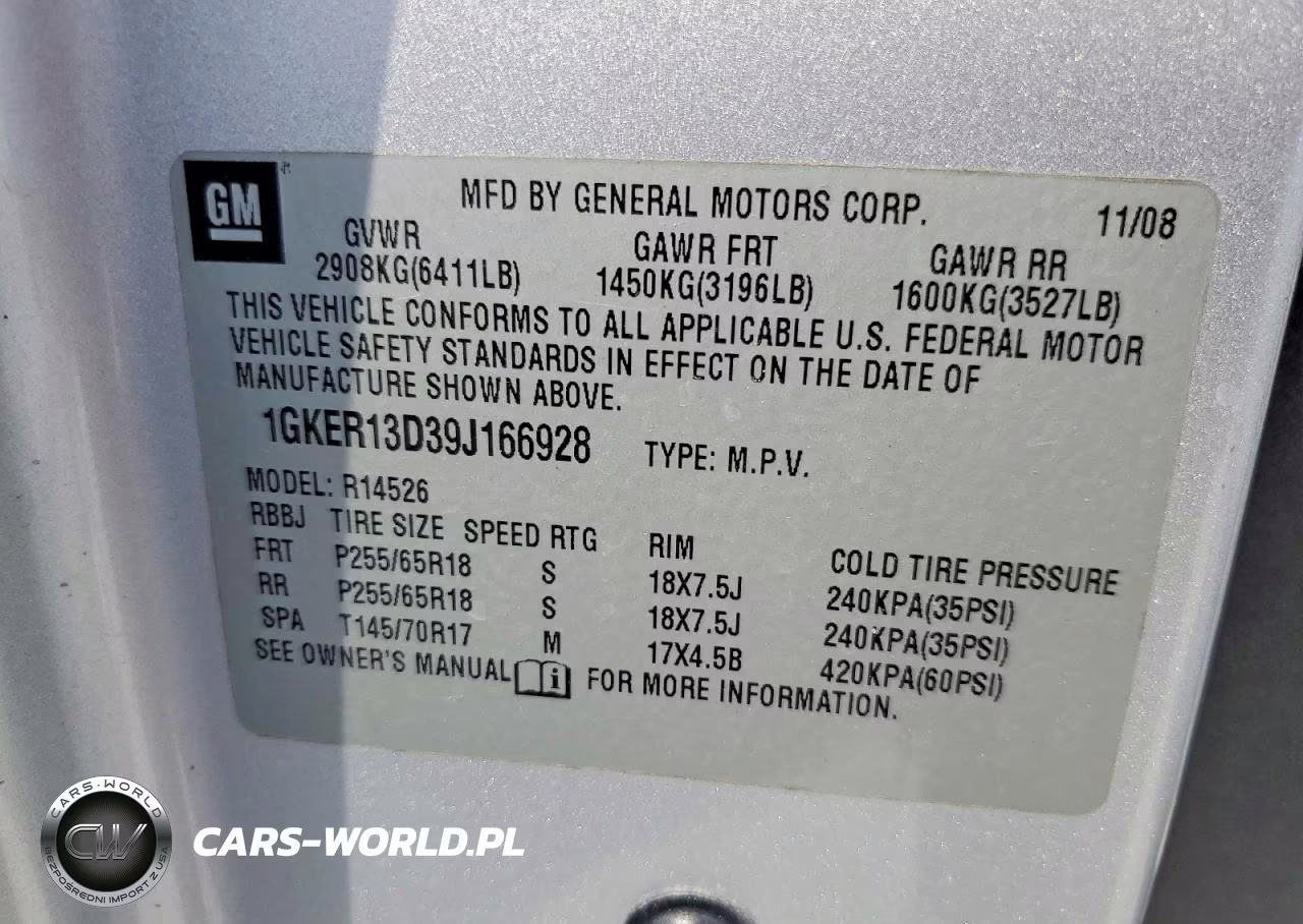 2009 GMC Acadia Sle VIN:1GKER13D39J166928 - 13
