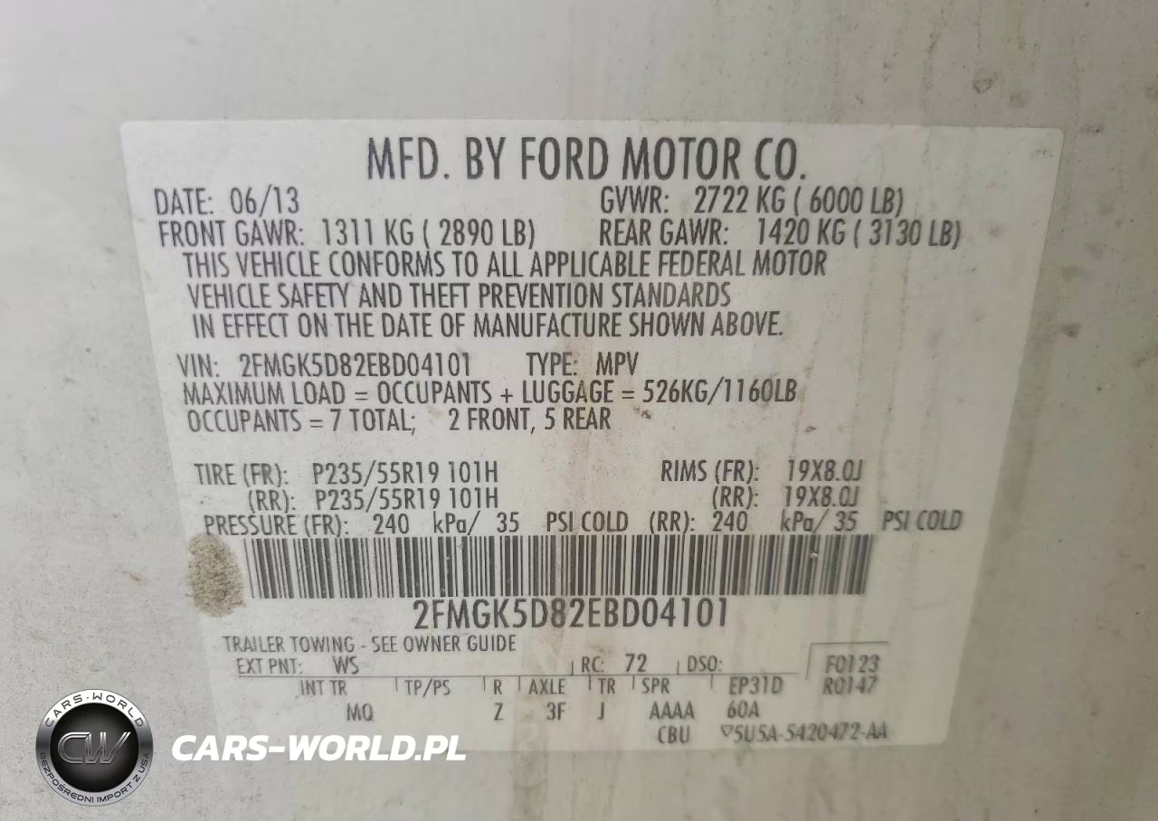 2014 Ford Flex Limited VIN:2FMGK5D82EBD04101 - 13